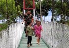 Pembangunan Jembatan Perintis Gantung Garuda Desa Mekkatta Rampung, Warga Desa Mekkatta Sampaikan Ucapan Terima Kasih